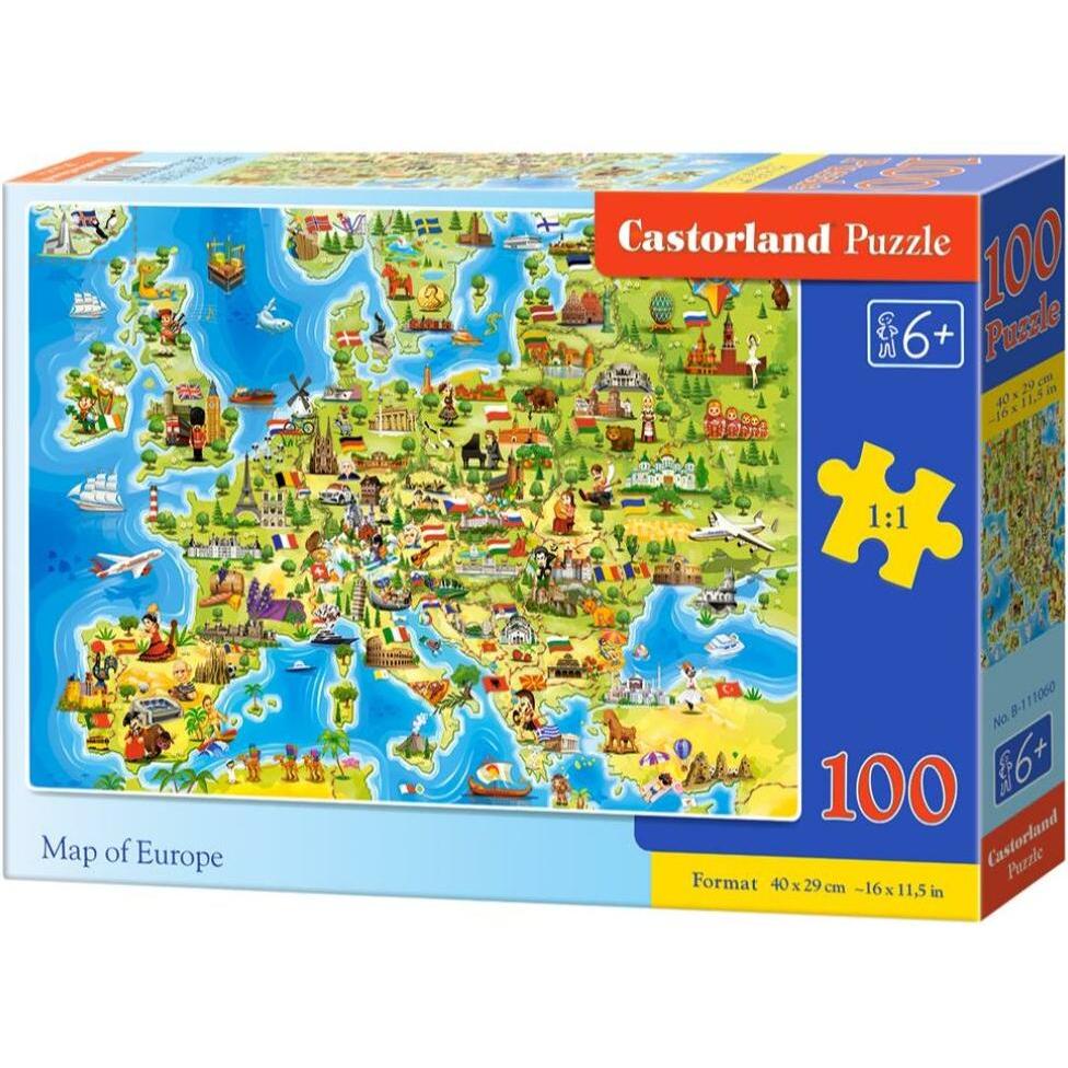 Castorland Map of Europe, Puzzle 100 Teile (100 Teile)