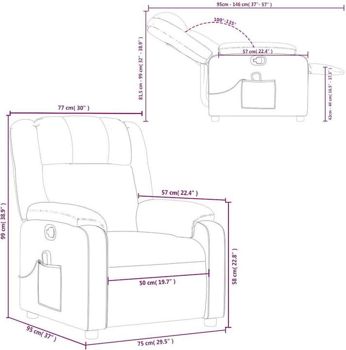 Produktbild vidaXL Massagesessel
