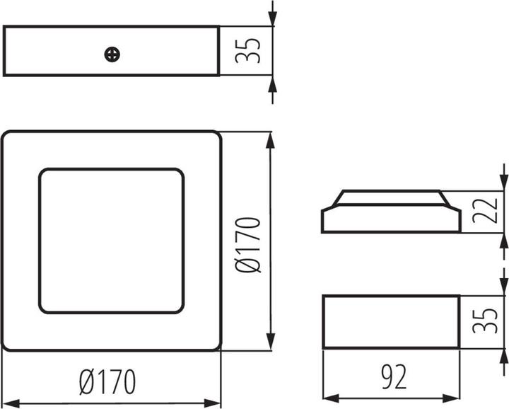 Productafbeelding Kanlux 27212 KANTI V2 LED 12W-NW-SN Plafondlamp (720 lm)