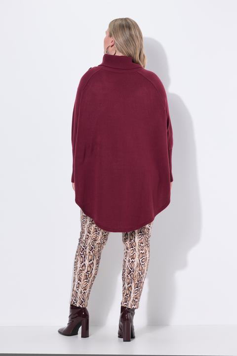 Produktbild Miamoda Pullover, Poncho-Style, Zopfmuster, Zipfelsaum (56)