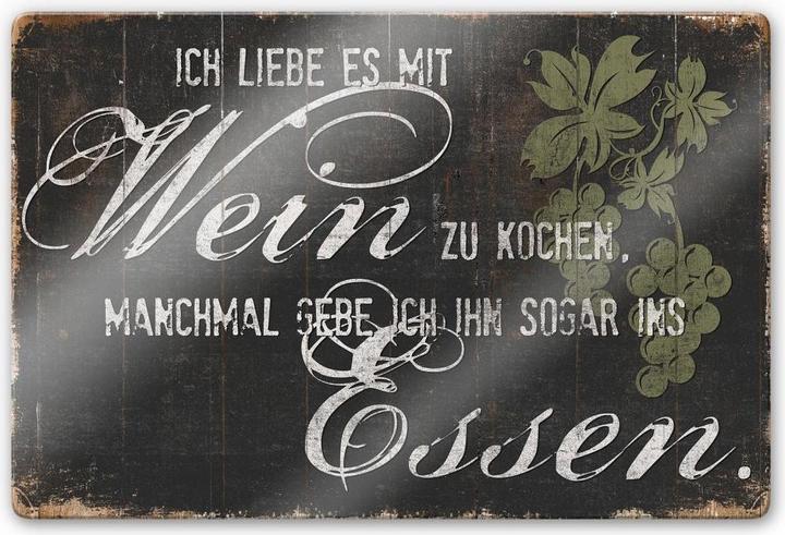 Image du produit Trenddeko J'aime cuisiner avec du vin (60 x 40 cm)