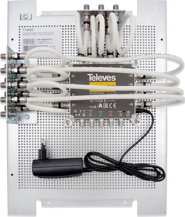 Actual product image Televes GmbH Multiswitch 12,70cm (5") 8 Nevo w.mounting plate MP-MS58NCQ (Multi switch)