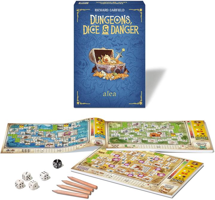 Actual product image Ravensburger Dungeons, Dice and Danger (German, Spanish, French, Italian, English)