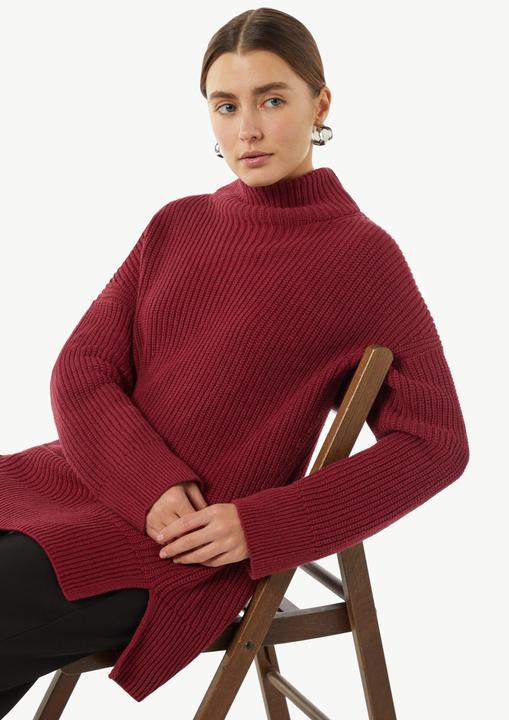 Produktbild Comma Strickpullover Langer Strickpullover mit Stehkragen (34)