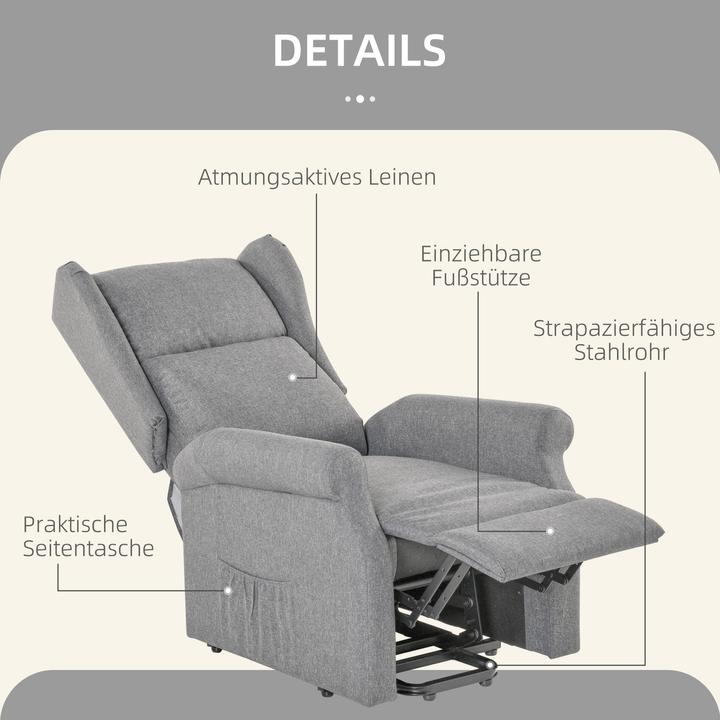 Image du produit Homcom Fauteuil TV avec aide à la verticalisation