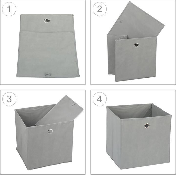 Image du produit Relaxdays Lot de 2 boîtes de rangement (30 cm, 9 l, 2x)