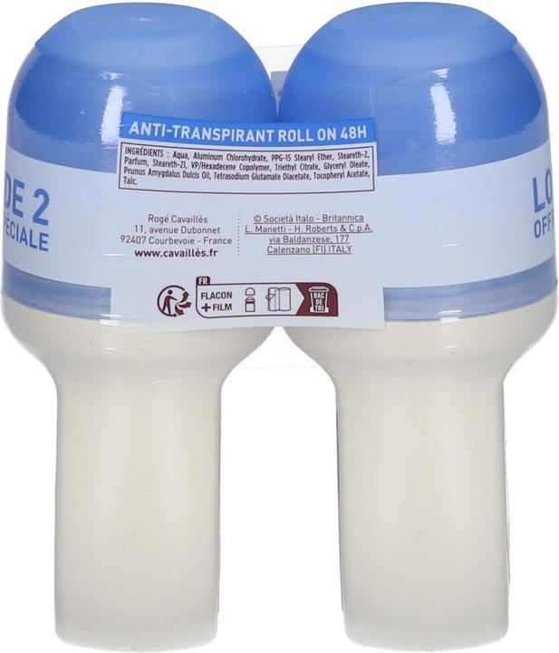 Actual product image Roge Cavailles Absorb 48H Anti-Trace Deodorant Roll-On 50ml - Pack of 2 (Roll-on, 50 ml)
