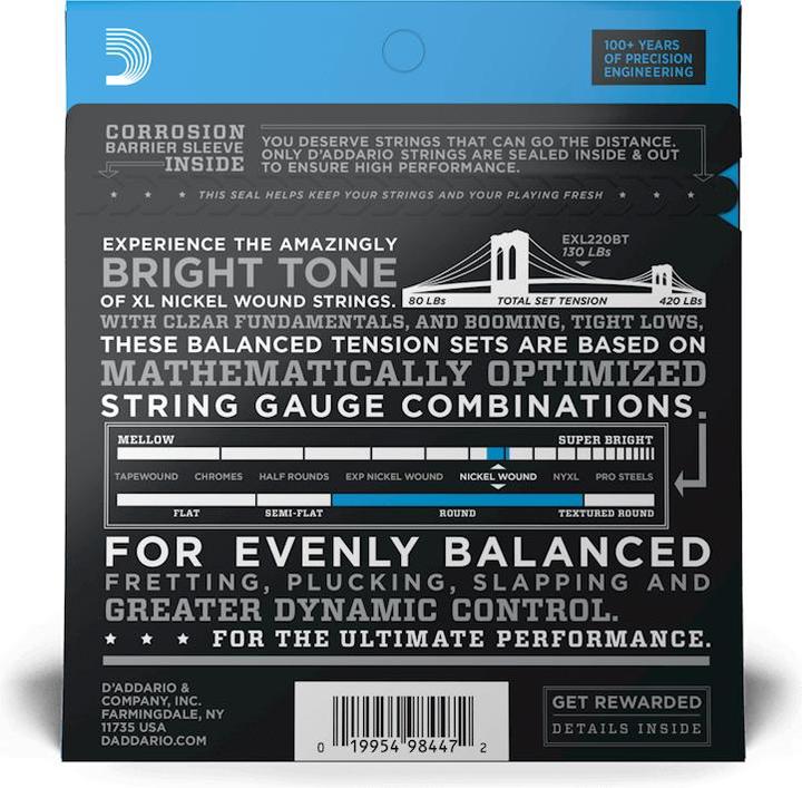 Actual product image D'Addario EXL220BT (4 x, Guitar, 0.04")