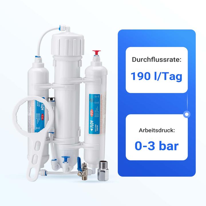 Produktbild Naturewater 3 stufige Umkehrosmose RO 190 L/Tag 50GPD Osmose Entmineralisierung