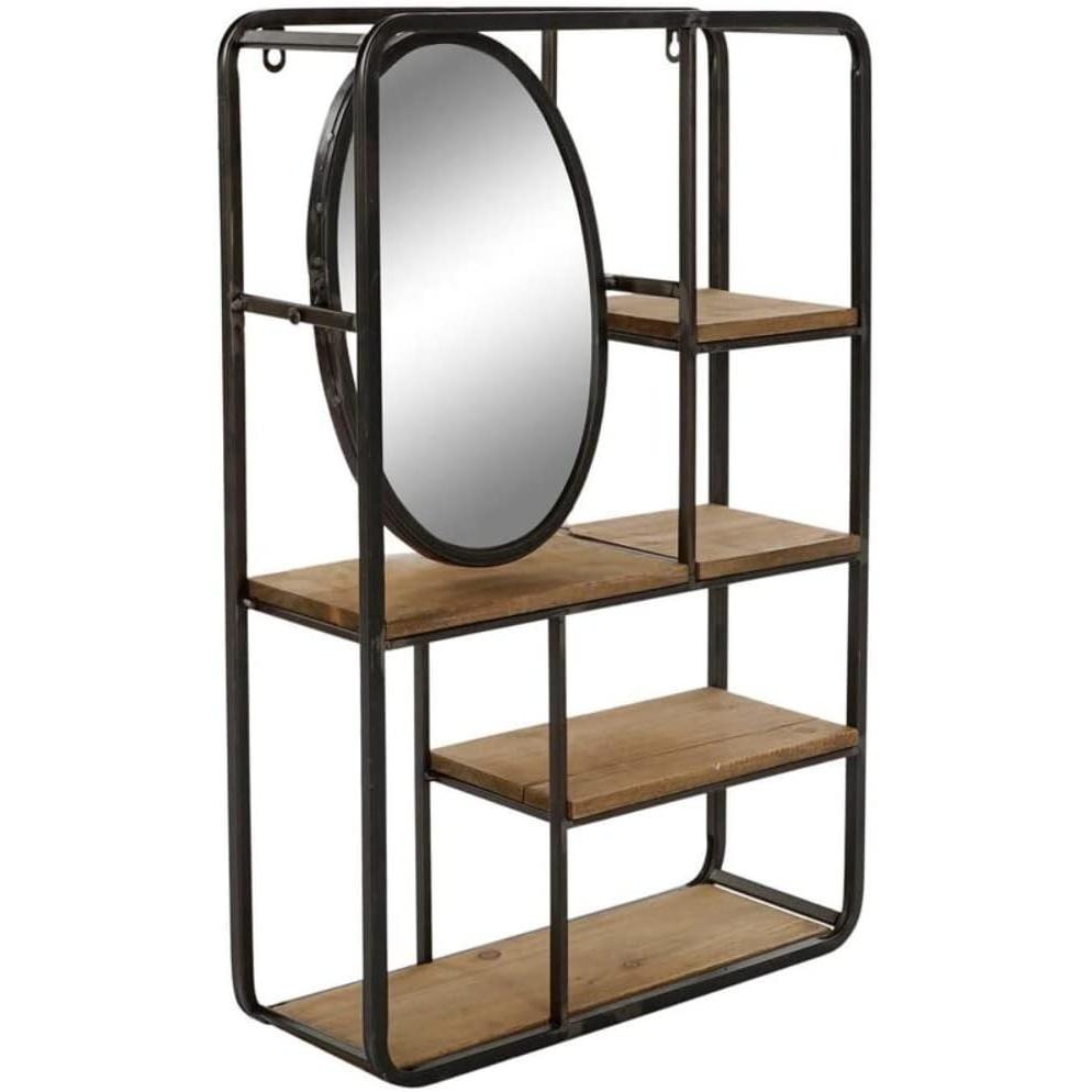 DKD Home Decor, Scaffale, Shelves Wood Metal MDF Wood 39,5 x 13,5 x 60 cm (13.50 x 39.50 x 60 cm)