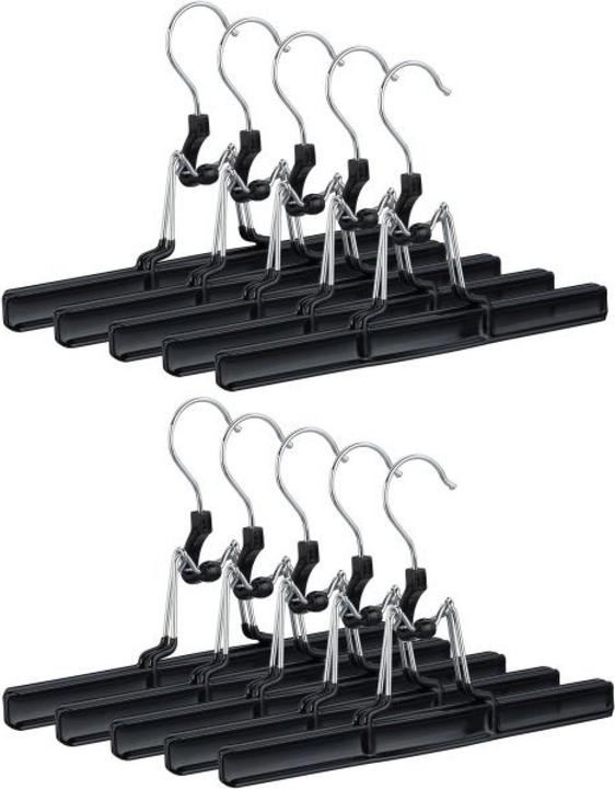 Actual product image Relaxdays Pants Hangers, Swivel Hooks (10 x)