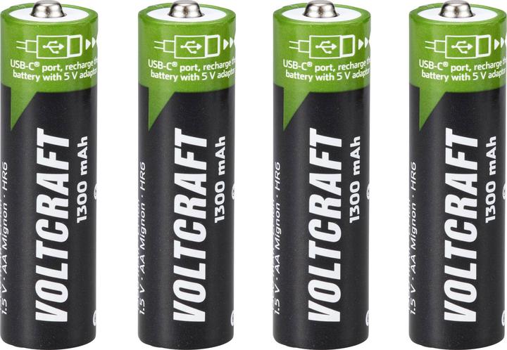 Actual product image Voltcraft Accu-Rechargeable (4 pcs., AA, 1300 mAh)