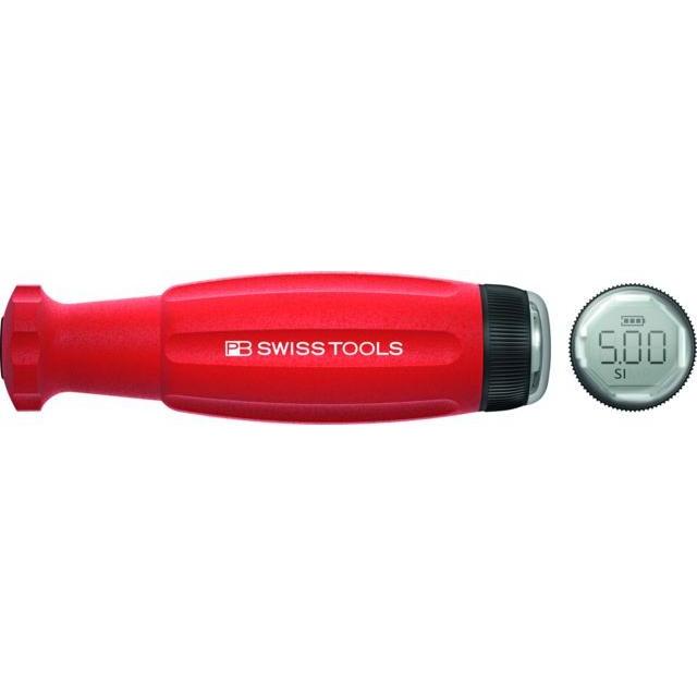 PB Swiss Tools, Drehmomentschlüssel, Drehmoment-Schraubendreher mit Digitalanzeige, Wechselklingenaufnahme 200 cN·m (400...