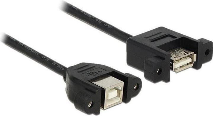 Produktbild Delock USB2.0-Kabel A-B: 1m, beidseitig Einbau (1 m, USB 2.0)