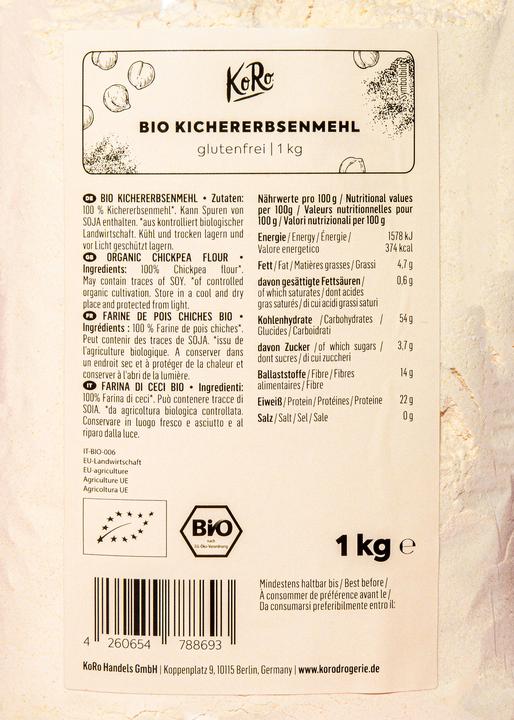 Actual product image KoRo Organic chickpea flour (1000 g)