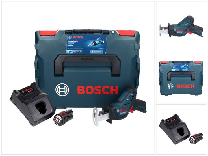 Produktbild Bosch Professional Bosch GSA 12V-14 Professional Akku Säbelsäge 12 V + 1x Akku 3 Ah + Ladegerät + L-Boxx