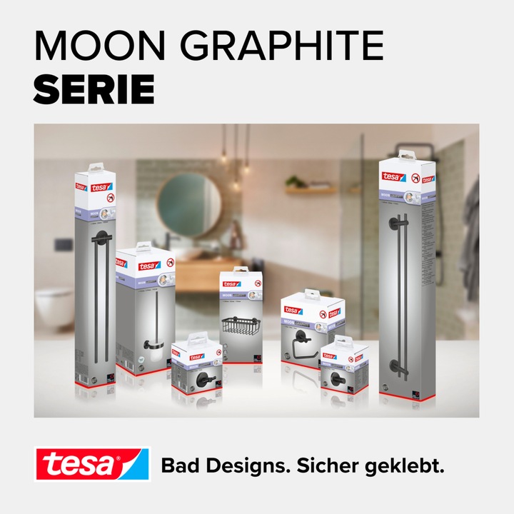 Produktbild tesa ® MOON Bademantelhaken in Graphite