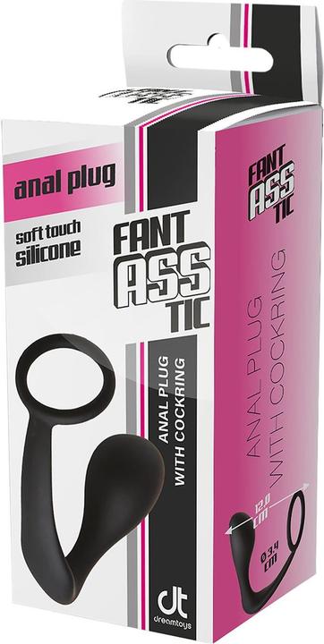 Actual product image Dreamtoys Dream Toys Fantasstic Anal Plug Black 12 cm