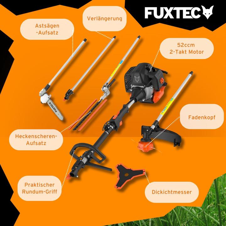 Produktbild Fuxtec FX-MT252ER Multitool 5in1 Benzin Motorsense mit verstellbarem Hochentaster (FX-MT252ER) (Trimmfaden)