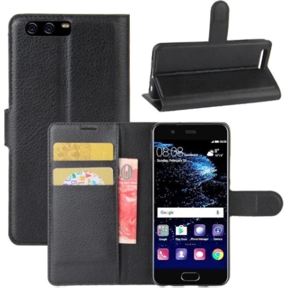 Screenguard Huawei P10 Leather Guard Lederhülle (Huawei P10), Smartphone Hülle, Schwarz
