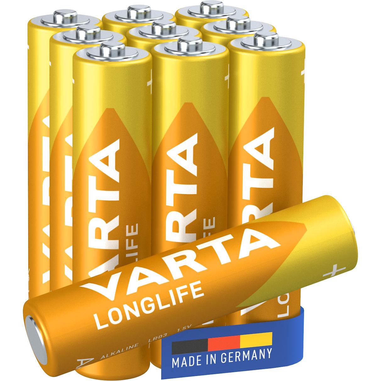 Thumbnail - Varta Batterie LONGLIFE AAA NEU (10 Stk., AAA, 1200 mAh), Batterien + Akkus