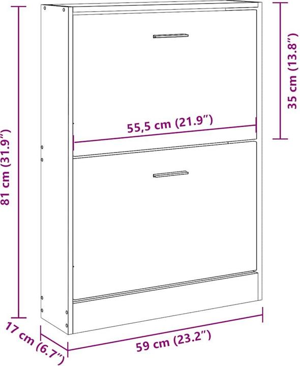 Produktbild vidaXL Sofia (59 x 17 x 81 cm)