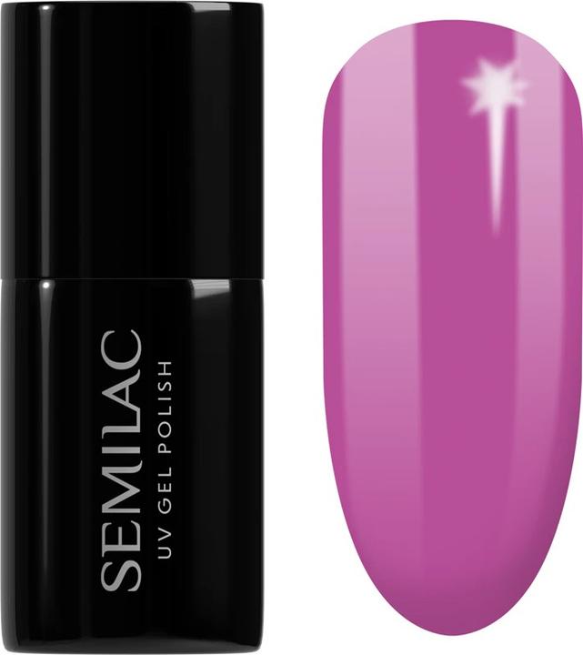 Semilac UV Nail Polish Hybrid 601 Neon Pink Punch 7ml (UV gel varnish)