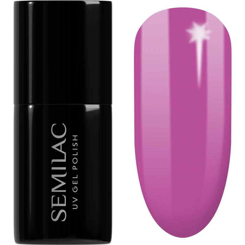 Semilac Rosa Smalto Per Unghie, Smalto Uv Hybrid 601 Neon Punch 7Ml (Vernice Uv Gel)