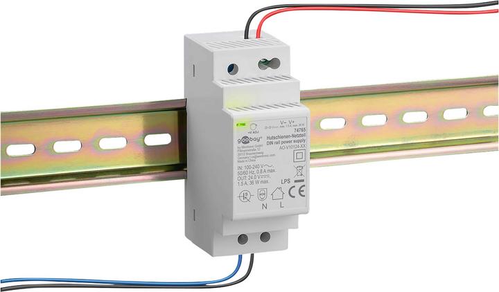 Productafbeelding Goobay Hutschienen-Netzteil DIN-Rail 24 V DC, 1,5 A, 36 W