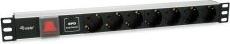 Actual product image equip Power strip 1HE7fach with Ü-protection + switch (7x, CEE 7/3, 1.80 m)