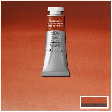 Winsor & Newton, Colore + Vernice per fai da te, Watercolour proff. 14ml Venetian Red 678 (14 ml)