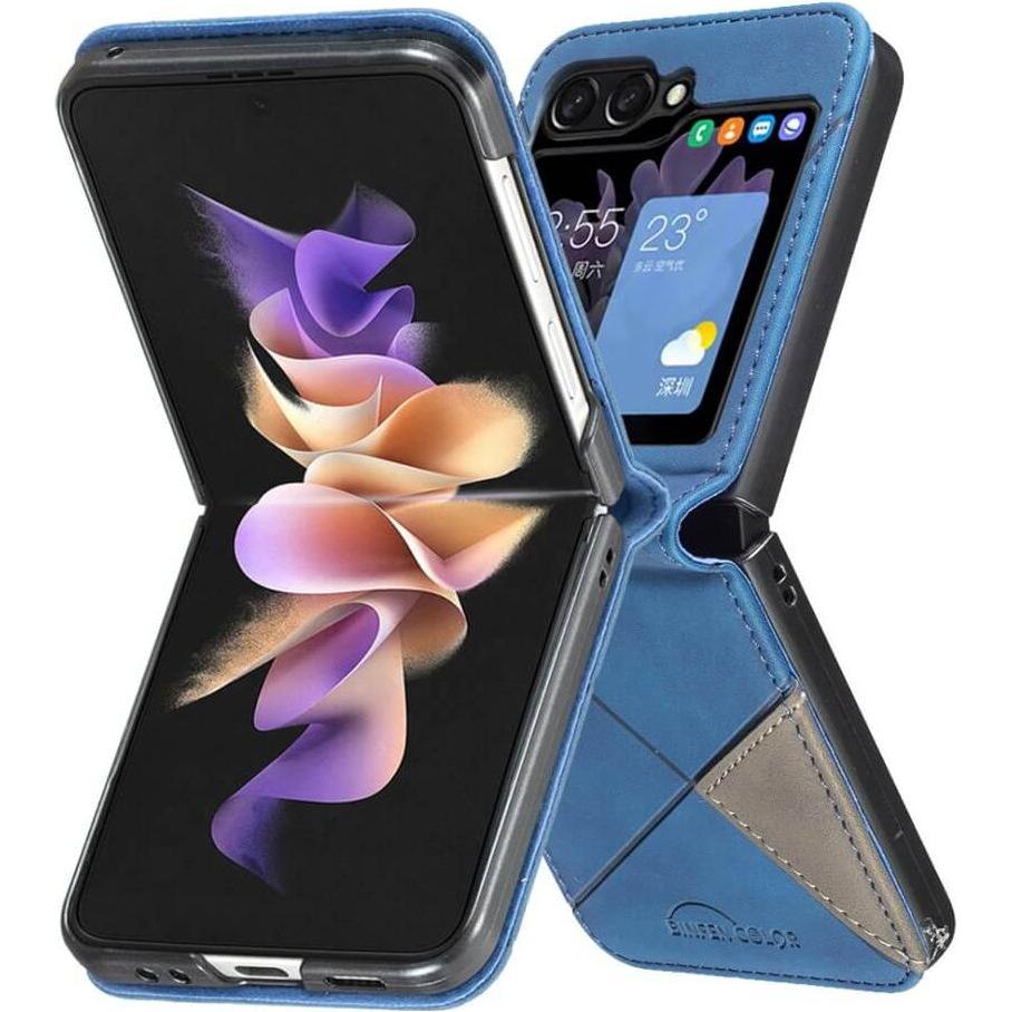 Cover-Discount Galaxy Z Flip6 - Dual-color Etui Hülle (Samsung Galaxy Z Flip6), Smartphone Hülle, Blau