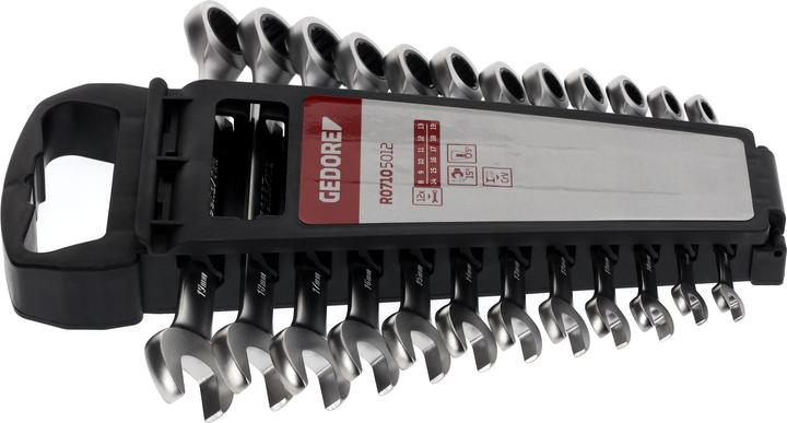 Image du produit Gedore Red Jeu de clés mixtes à cliquet, métrique, 12 pièces (19 mm, 12 mm, 14 mm, 16 mm, 10 mm, 18 mm, 17 mm, 11 mm, 15 mm, 8 mm, 9 mm, 13 mm)
