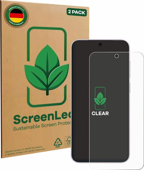 ScreenLeaf Pellicola protettiva, Proteggi Schermo Sostenibili, Clear, Antigraffio (2 pz., Landvo XM300 Pro)