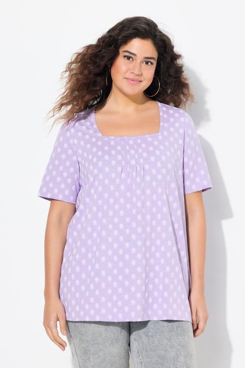 Produktbild Ulla Popken T-Shirt, Zierfalten, A-Linie, Carree-Ausschnitt, Halbarm (46, 48)
