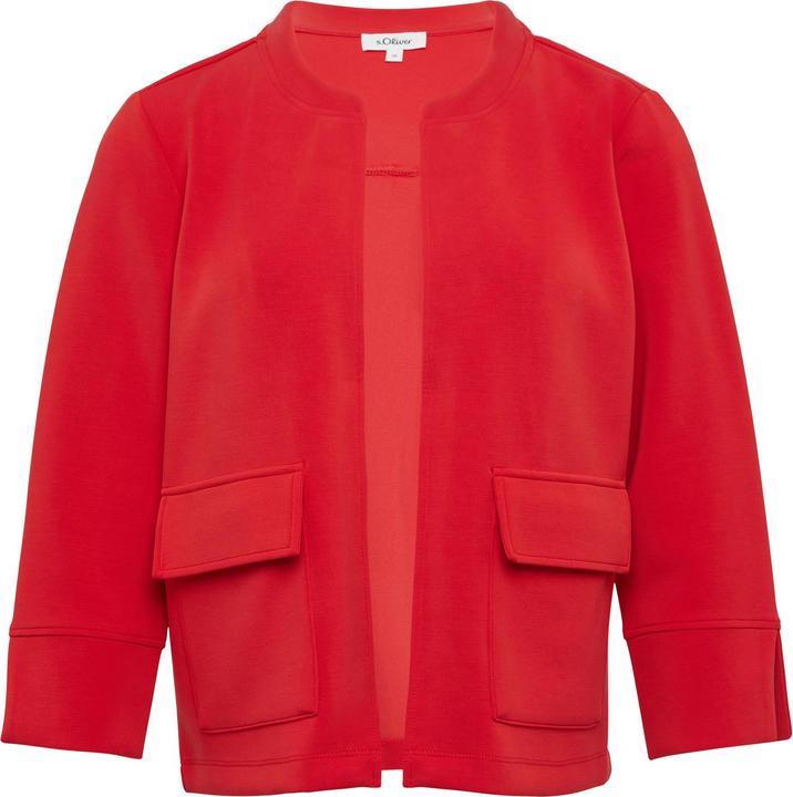 Produktbild S.Oliver Sweatshirt Jacke Scuba-Jacke im Relaxed Fit mit 3/4-Ärmeln (46)