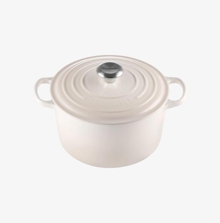 Produktbild Le Creuset Bräter hoch SIGNATURE Meringue (24 cm, Bräter + Schmortopf, Gusseisen)