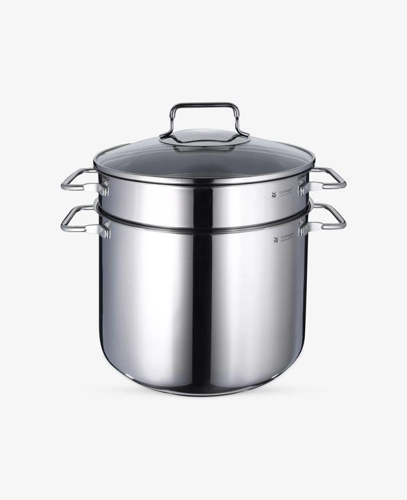 Produktbild WMF Spaghettitopf Pastatopf Nudeltopf Induktion Sieb 7,0l Edelstahl poliert (24 cm, Kochtopf, Edelstahl)