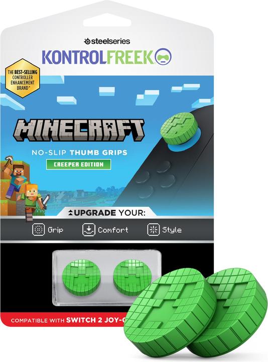 Actual product image KontrolFreek Minecraft Creeper Edition No-Slip Thumb Grips, Nintendo Switch 2 (Switch)