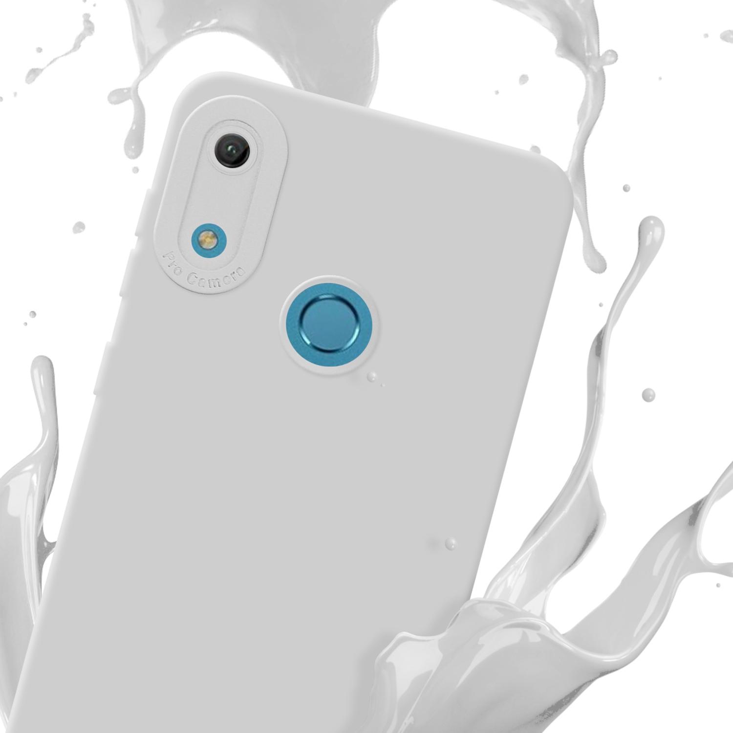 Thumbnail - Cadorabo Hülle für Huawei Y6 2019 im TPU Fluid LM162 Style (Huawei Y6 (2019)), Smartphone Hülle, Weiss