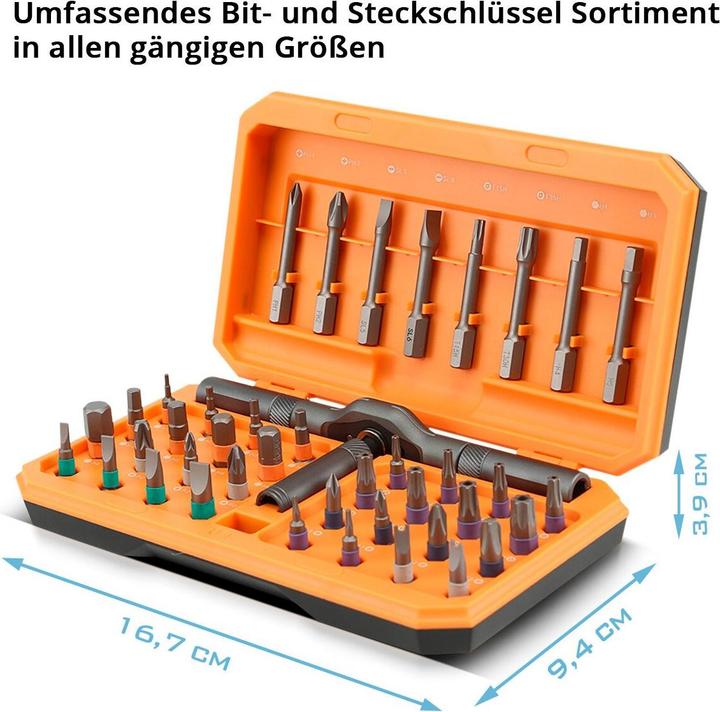 Produktbild Stahlwerk Ratschen-Schraubendreher-Bit-Set RBS-42 ST 42-teilig Ratsche