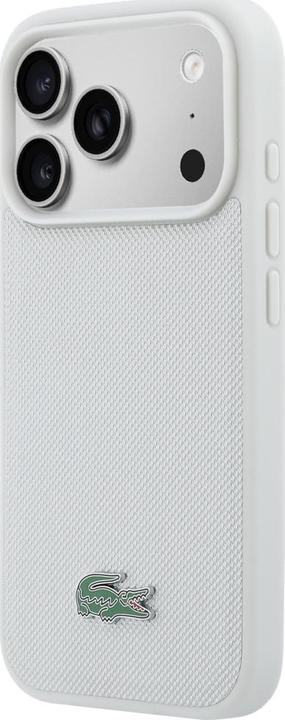 Actual product image Lacoste Case Petit Pique Lacquer Logo MagSafe for iPhone 17 Pro lightgrey (Apple iPhone 17 Pro)