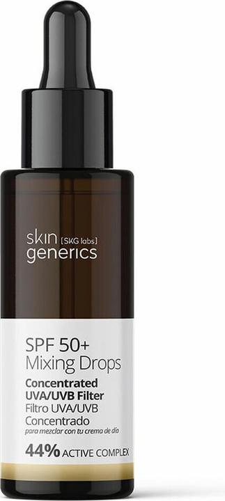 Image du produit Skin Generics MIXING DROPS Filtre concentré UVA/UVB SPF50+ 30ml (Crème solaire, SPF 50+, 30 ml, 20 g)