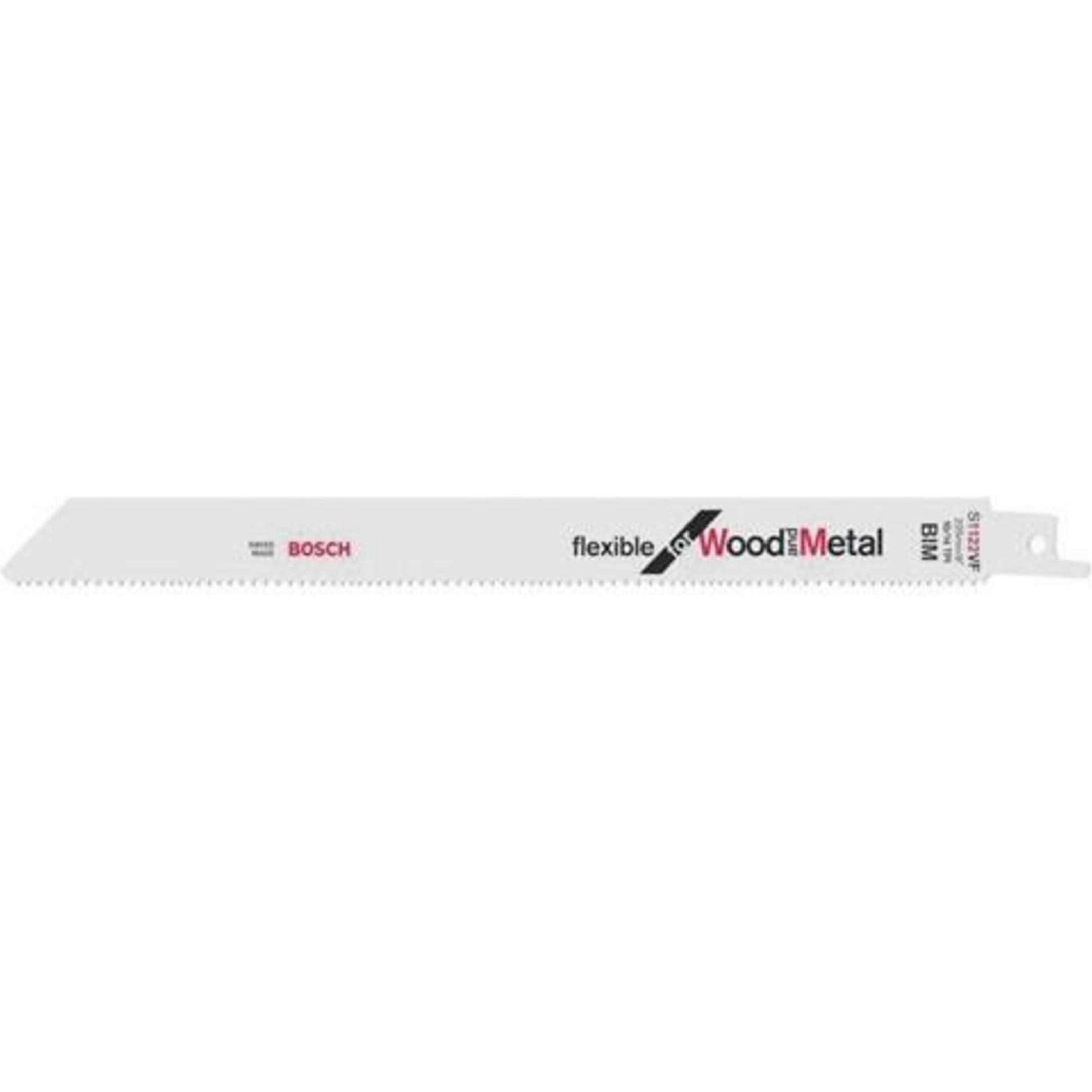 Bosch Professional Zubehör, Sägeblatt, Säbelsägeblatt S 1122 VF, Flexible for Wood and Metal, 25er-Pack