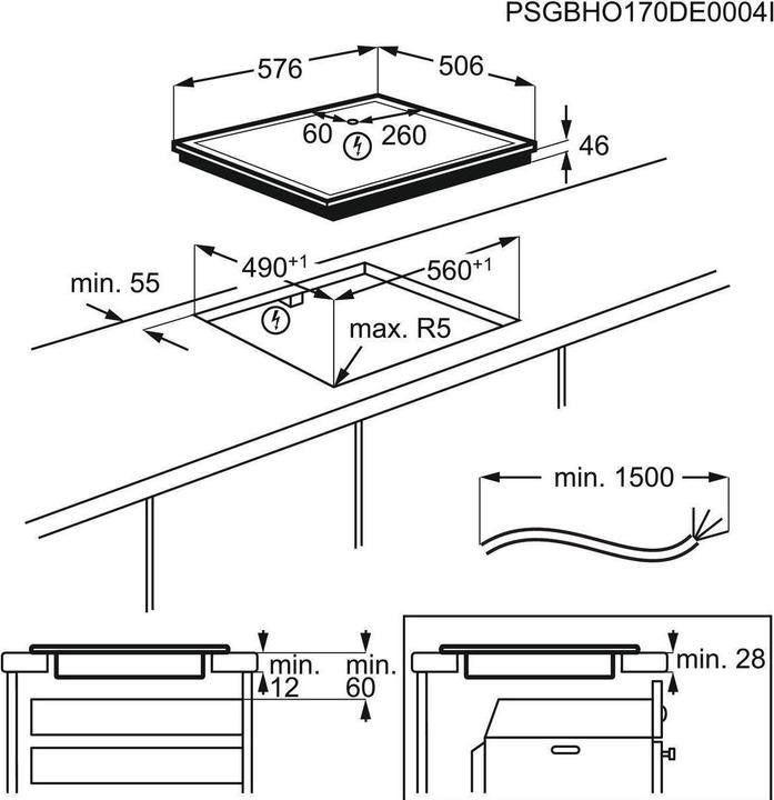 Immagine prodotto Electrolux GK58TSICN 949492662 (57.60 cm, Piano cottura elettrico)