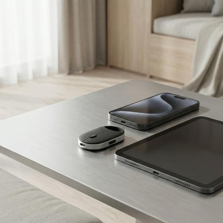 Actual product image CSL Ergonomische Funkmaus für Rechts/Linkshänder, Dual BT & 2,4 GHz, 2477 DPI, leise, USB-C, 2 Geräte (Docking, Wireless)