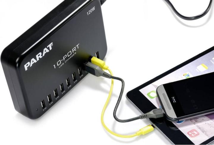 Produktbild Parat Paraproject MC10 Multi Charger für 10x Geräte - USB-Ladefunktion (120 W)