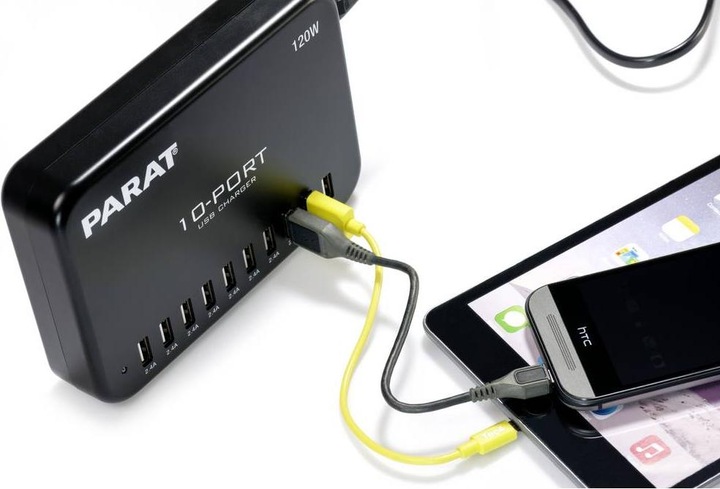 Produktbild Parat Paraproject MC10 Multi Charger für 10x Geräte - USB-Ladefunktion (120 W)