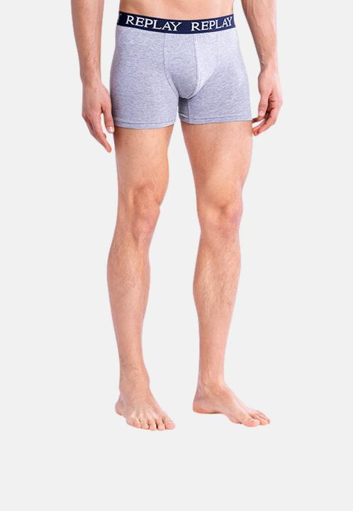 Immagine prodotto Replay Trunk BOXER Style 01/C Basic Cuff Logo im 2er Pack (XXL, Confezione da 2)