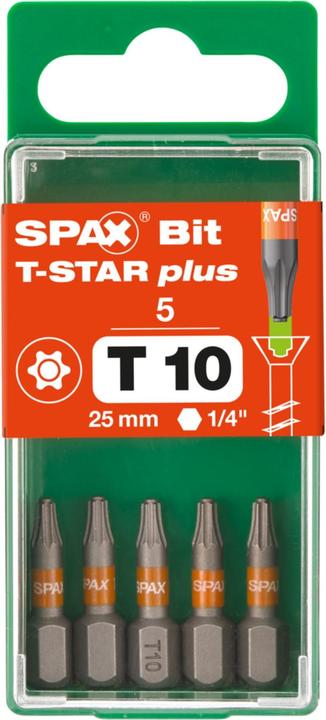 Actual product image Spax BIT T-STAR PLUS T10 25mm S (Hexagon socket TX)